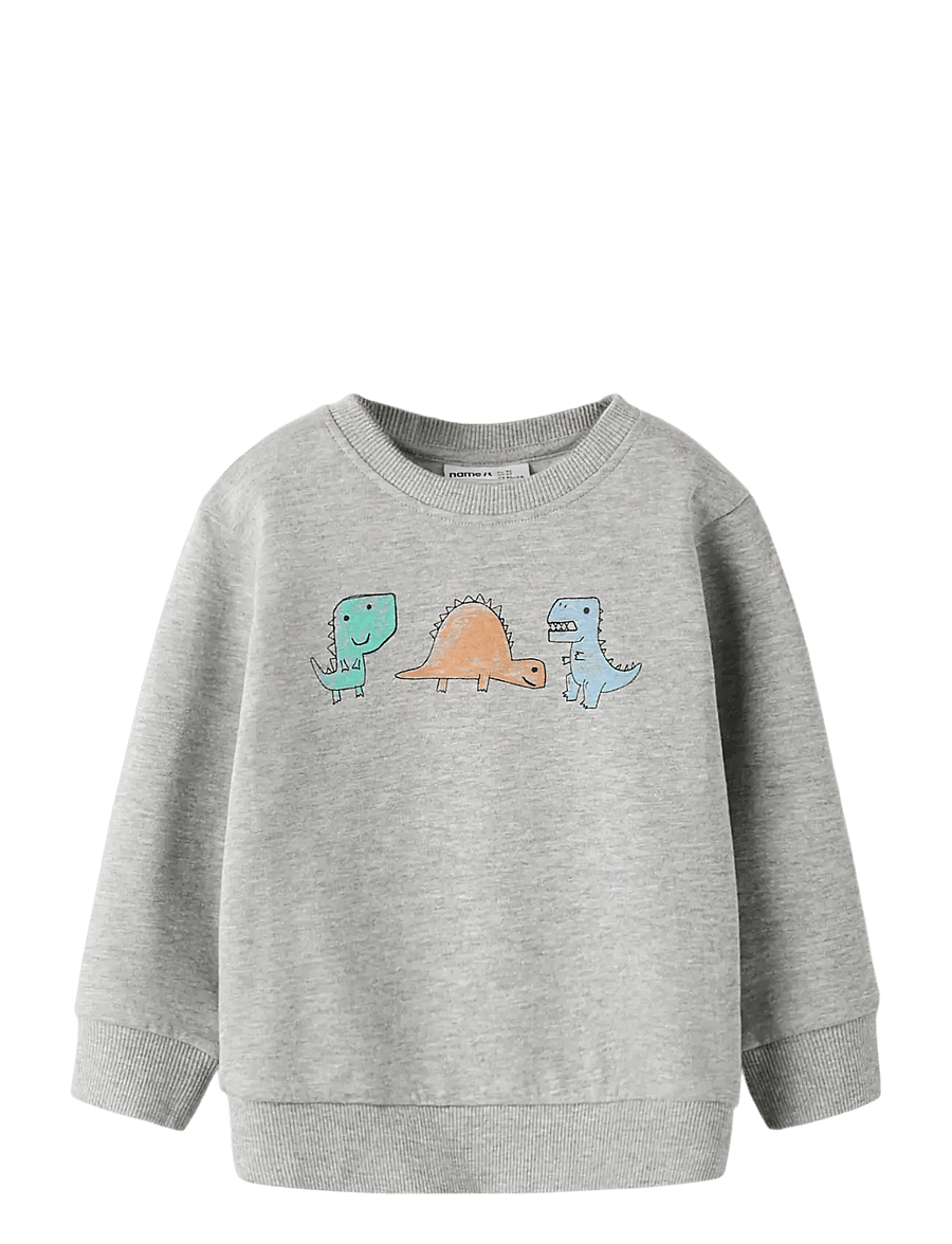 name it - NMMSIKKO LS NREG SWE BRU - sweat-shirt - grey melange - 1