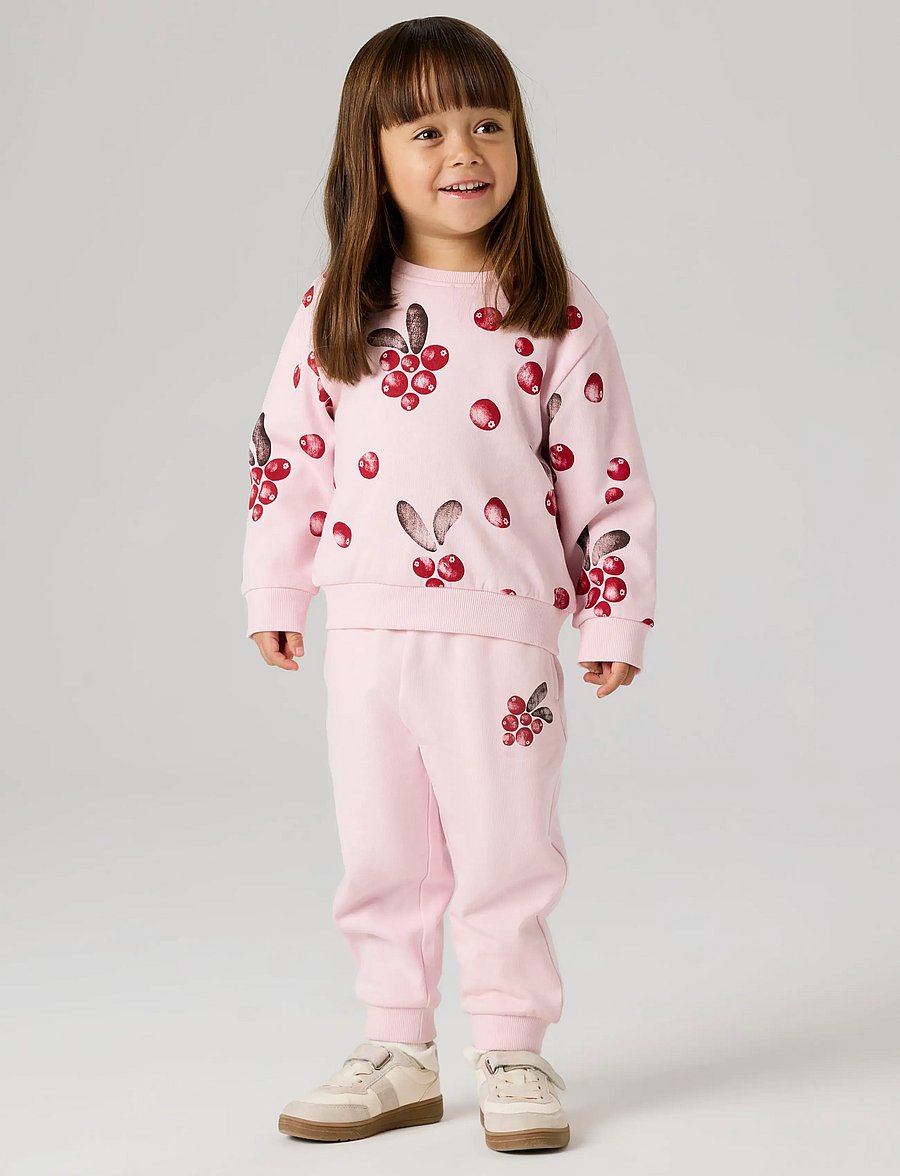 name it - NMFSISSY NREG SWE PANT BRU - dressipüksid - parfait pink - 3