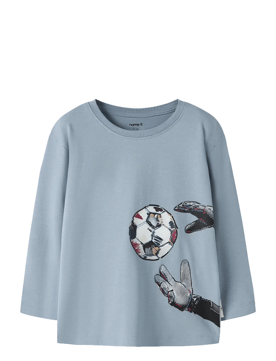 name it - NMMLEANDER LS NREG TOP - langærmede t-shirts - ashley blue - 0