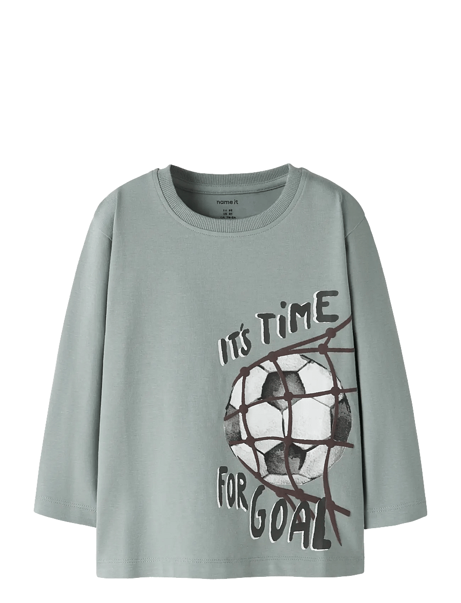 name it - NMMLEANDER LS NREG TOP - långärmade t-shirts - green milieu - 0