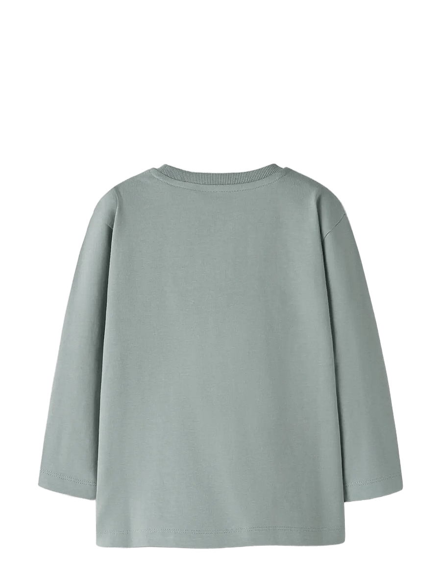 name it - NMMLEANDER LS NREG TOP - långärmade t-shirts - green milieu - 1