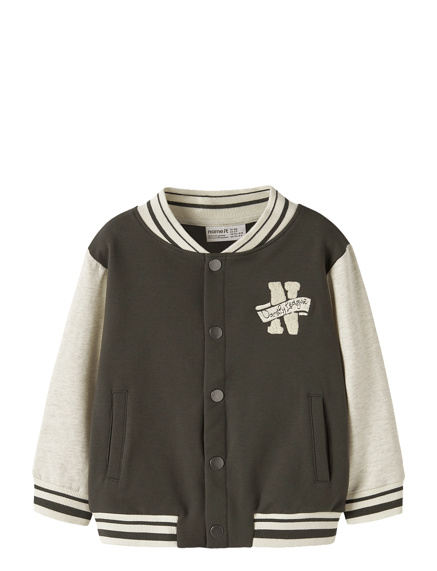 name it - NMMLESLIE LS NREG SWEAT CARD BRU - peat - 0