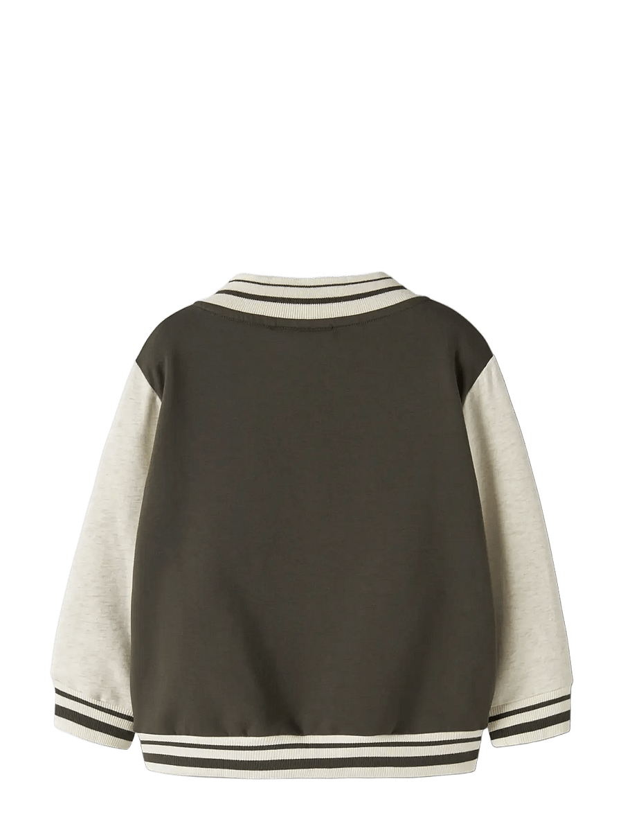 name it - NMMLESLIE LS NREG SWEAT CARD BRU - peat - 1