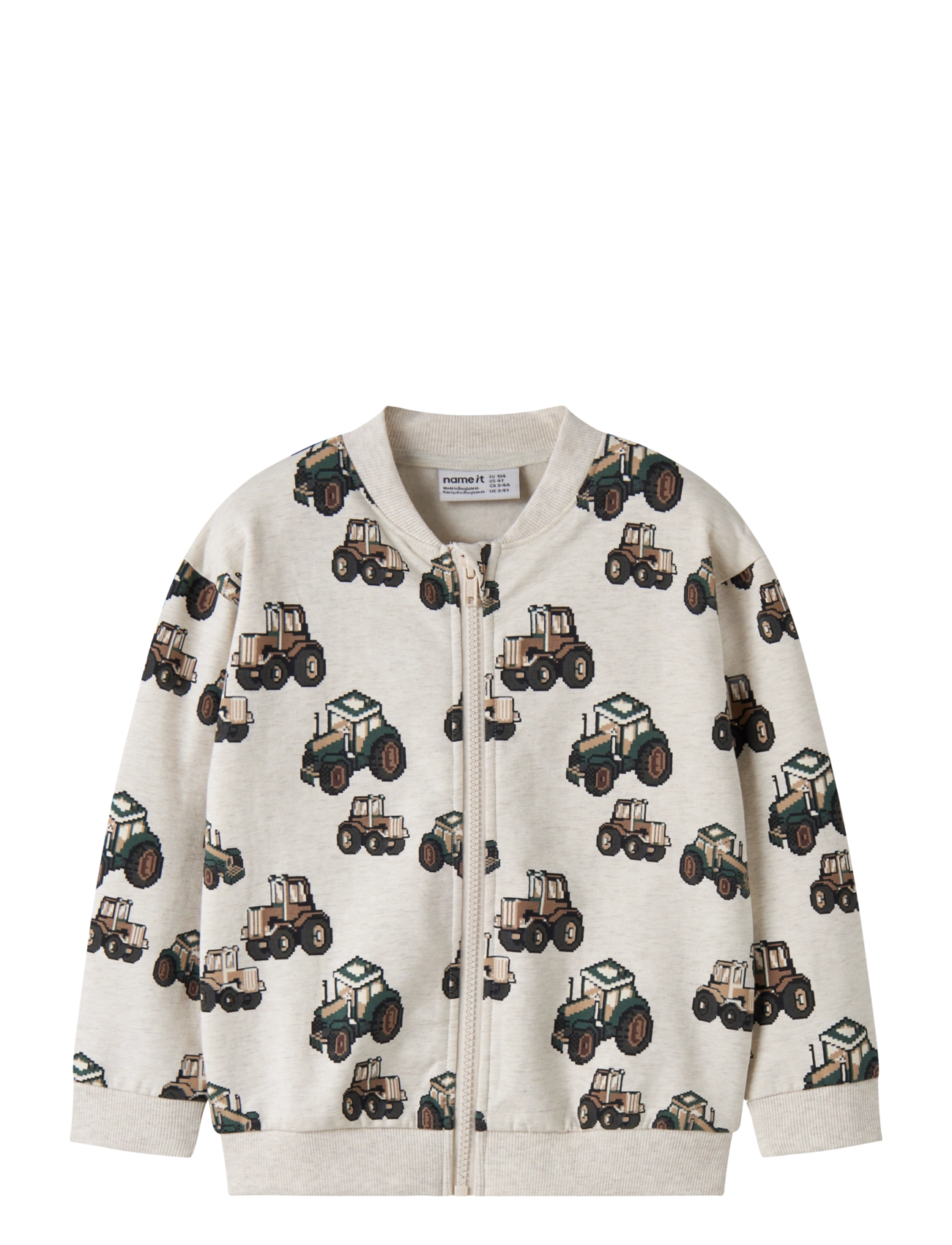 name it NMMLIBERTUS LS NREG SWEAT CARD BRU - Inspiration - PEYOTE MELANGE / beige