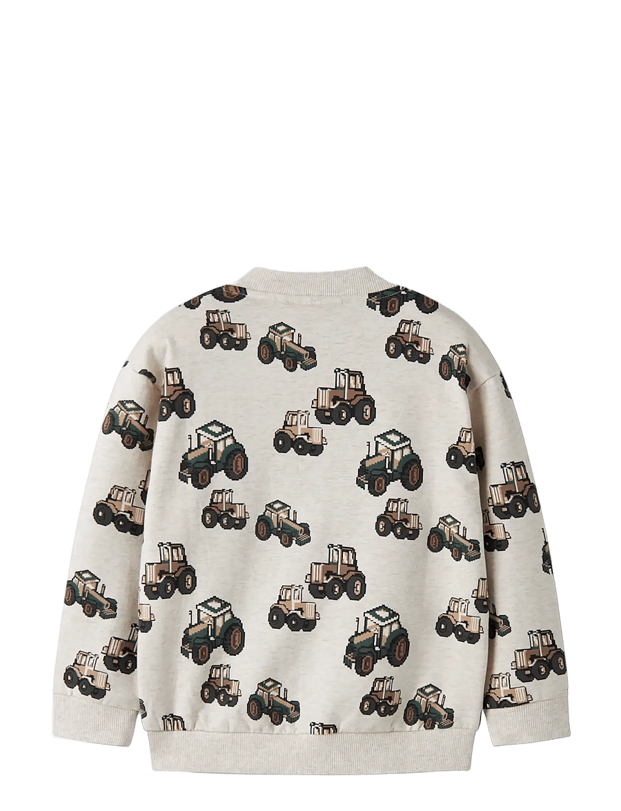 name it - NMMLIBERTUS LS NREG SWEAT CARD BRU - sweatshirts - peyote melange - 1