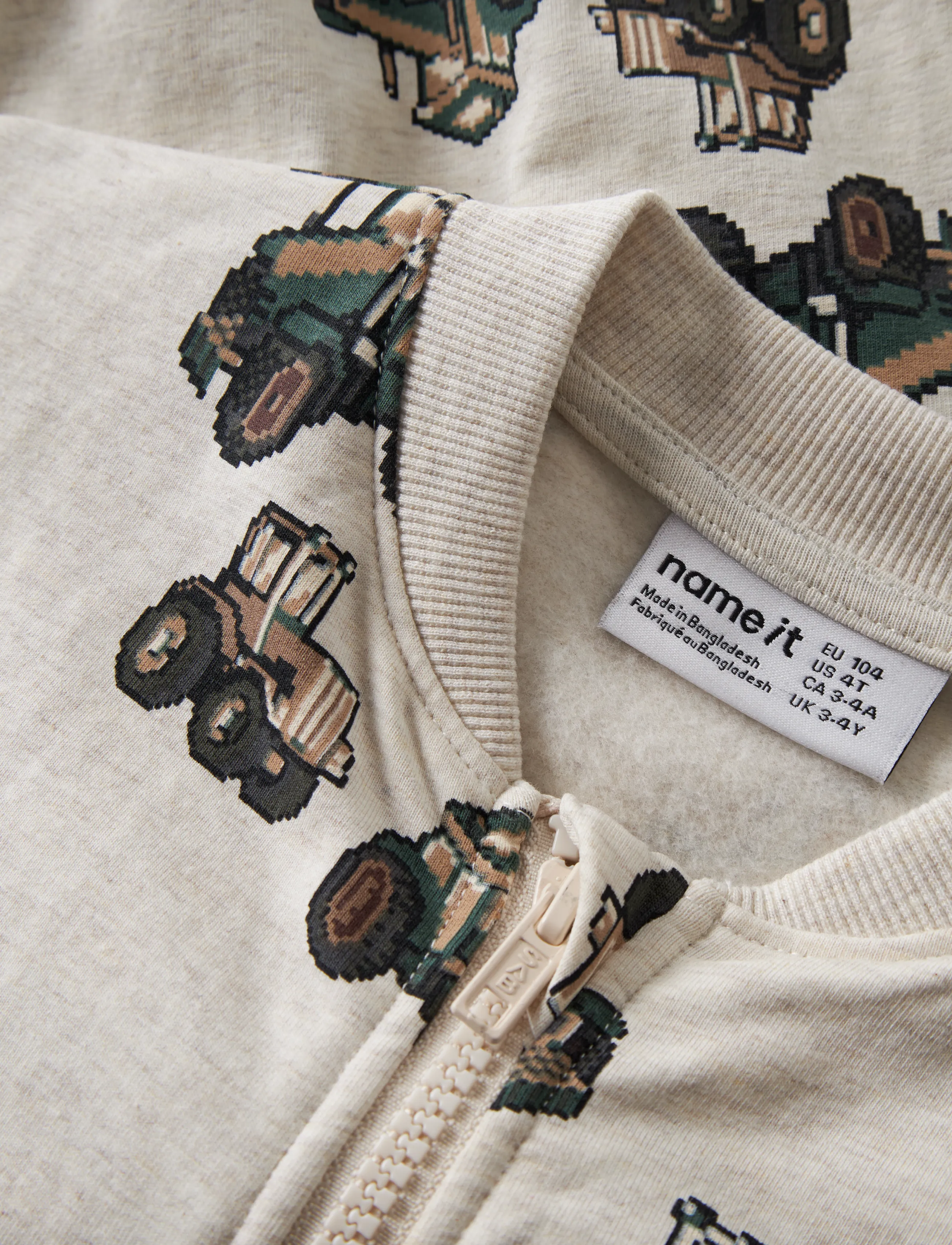 name it - NMMLIBERTUS LS NREG SWEAT CARD BRU - sweatshirts - peyote melange - 2