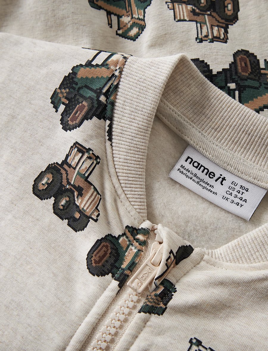 name it - NMMLIBERTUS LS NREG SWEAT CARD BRU - sweatshirts - peyote melange - 2