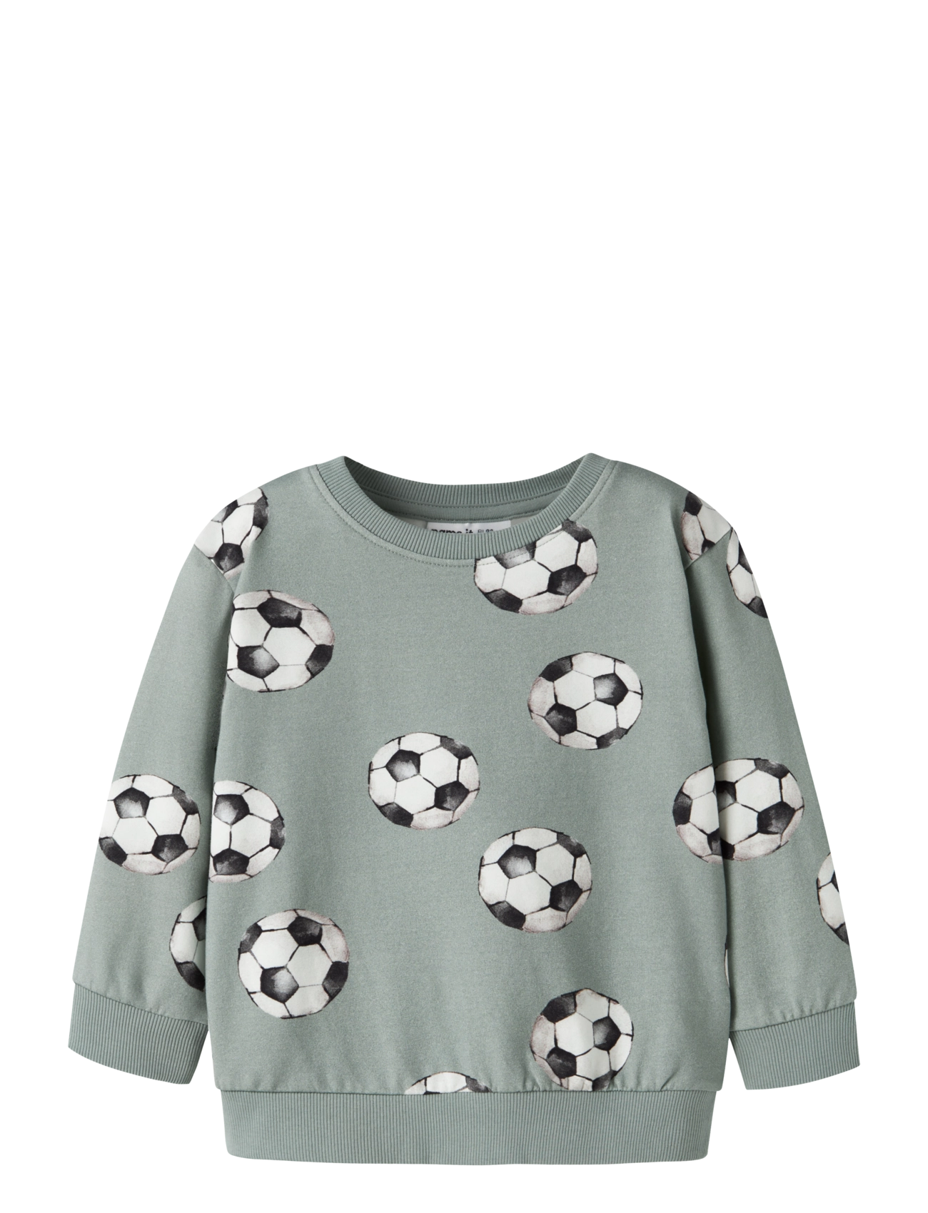 name it NMMLOUIE LS NREG SWEAT BRU BOX - Inspiration - GREEN MILIEU / green