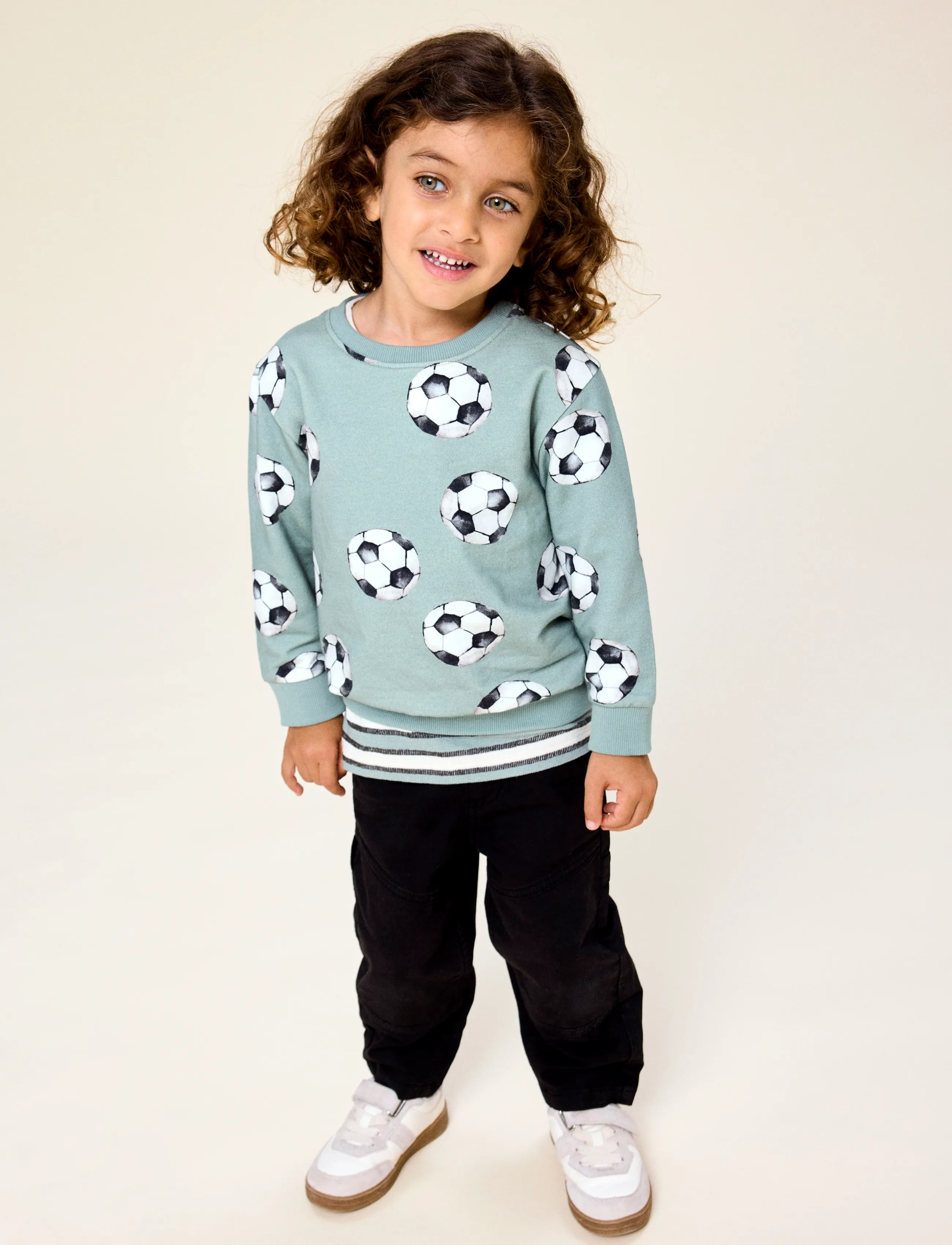 name it - NMMLOUIE LS NREG SWEAT BRU BOX - sweatshirts - green milieu - 2
