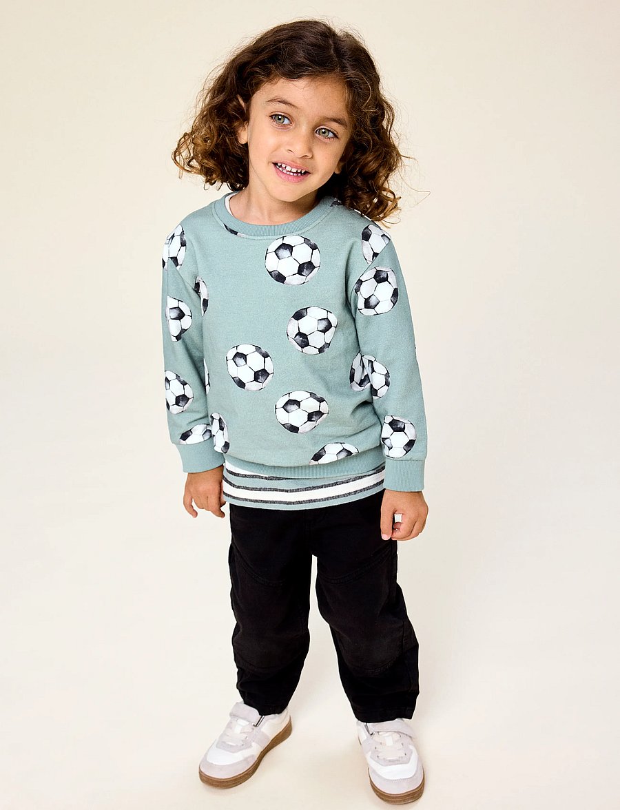 name it - NMMLOUIE LS NREG SWEAT BRU BOX - sweatshirts - green milieu - 2