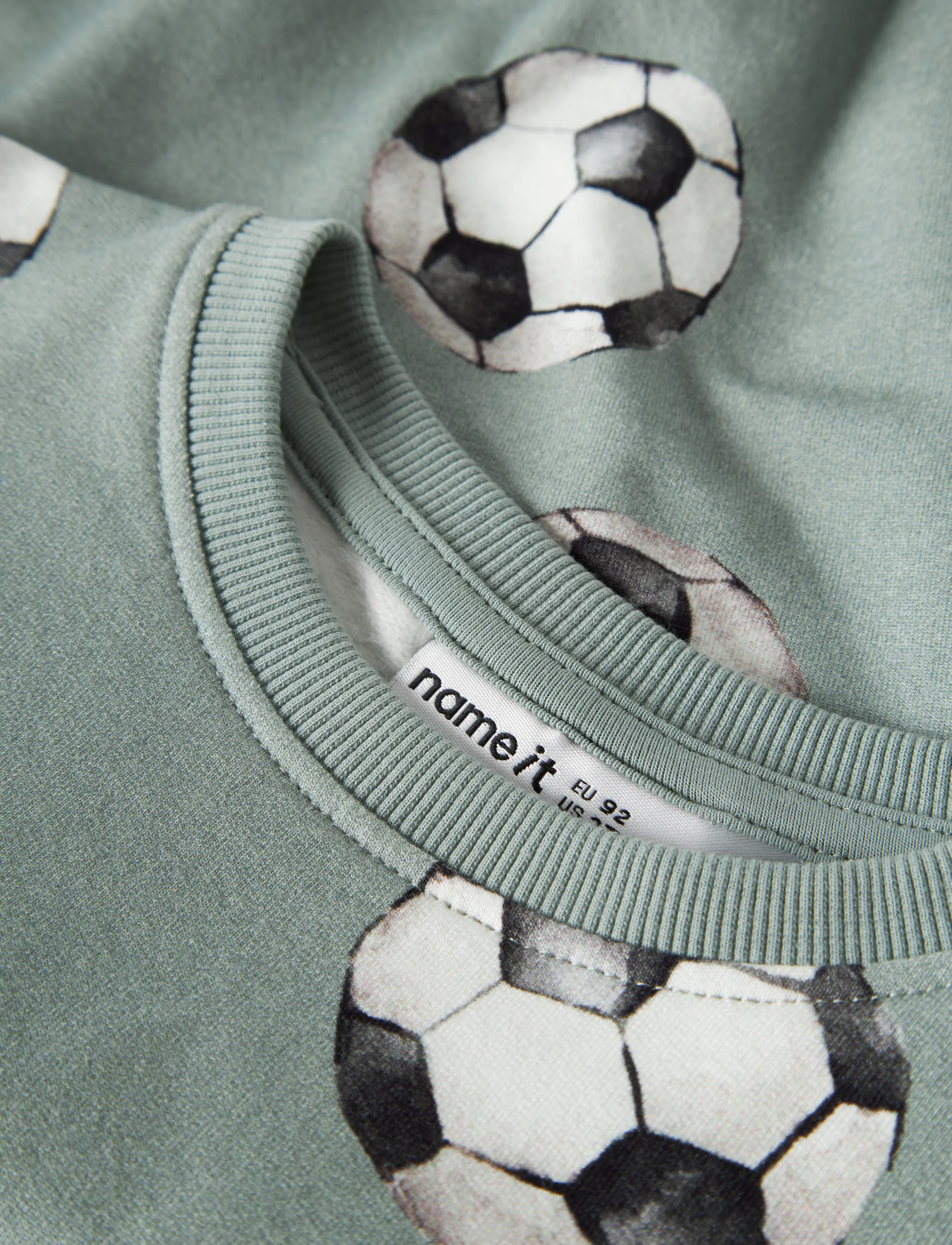 name it - NMMLOUIE LS NREG SWEAT BRU BOX - sweatshirts - green milieu - 4