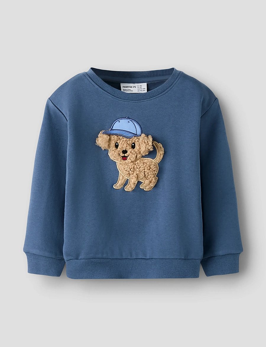 name it - NMMSILIAN LS NREG SWE BRU - sweatshirts - vintage indigo - 0