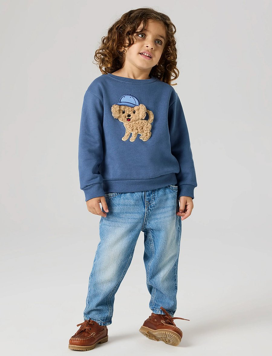 name it - NMMSILIAN LS NREG SWE BRU - sweatshirts - vintage indigo - 4