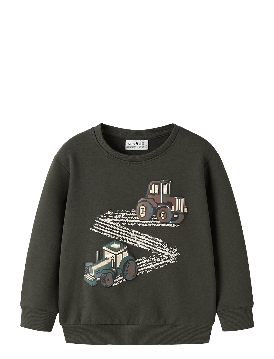 name it - NMMLAVANDIN LS NREG SWEAT BRU - sweatshirts - peat - 0