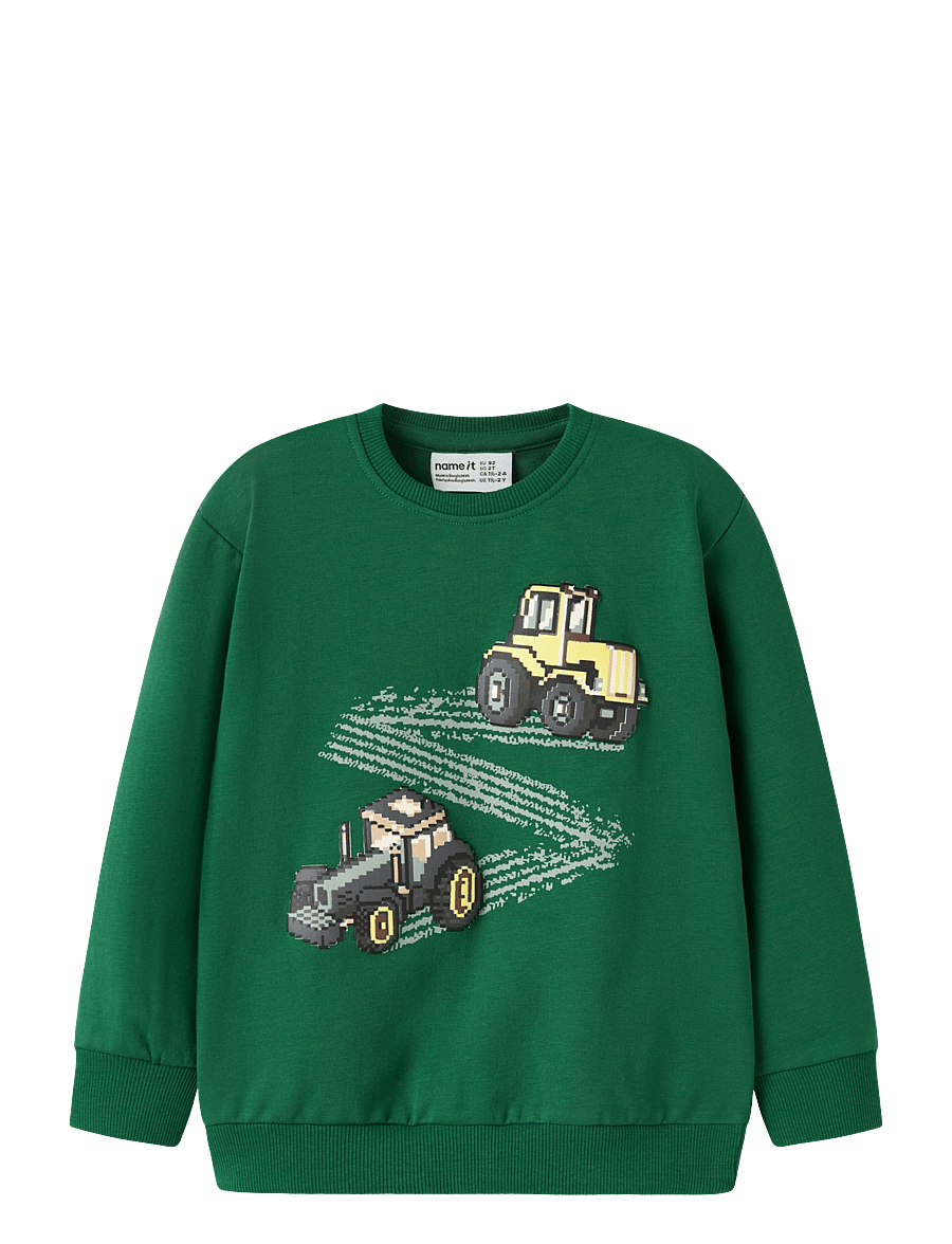 name it - NMMLAVANDIN LS NREG SWEAT BRU - sweatshirts - verdant green - 0