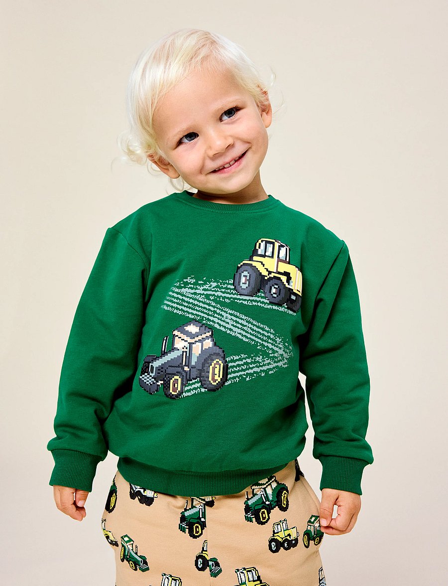 name it - NMMLAVANDIN LS NREG SWEAT BRU - sweatshirts - verdant green - 3