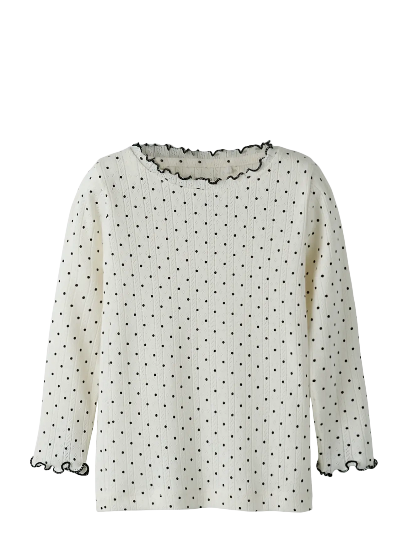 name it NMFTANIA LS SLIM TOP - Overdele - CLOUD DANCER / cream