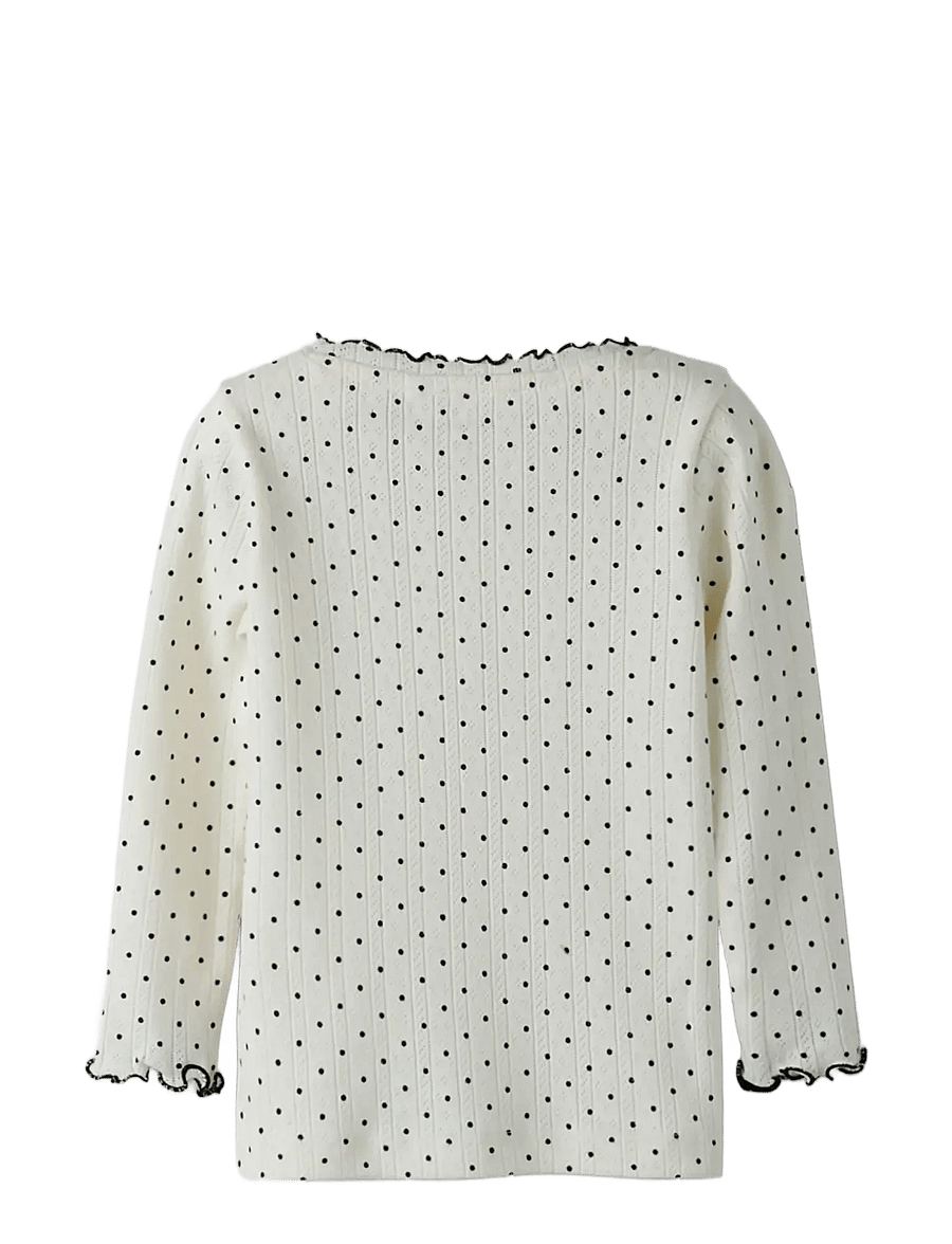 name it - NMFTANIA LS SLIM TOP - toppar & t-shirts - cloud dancer - 1