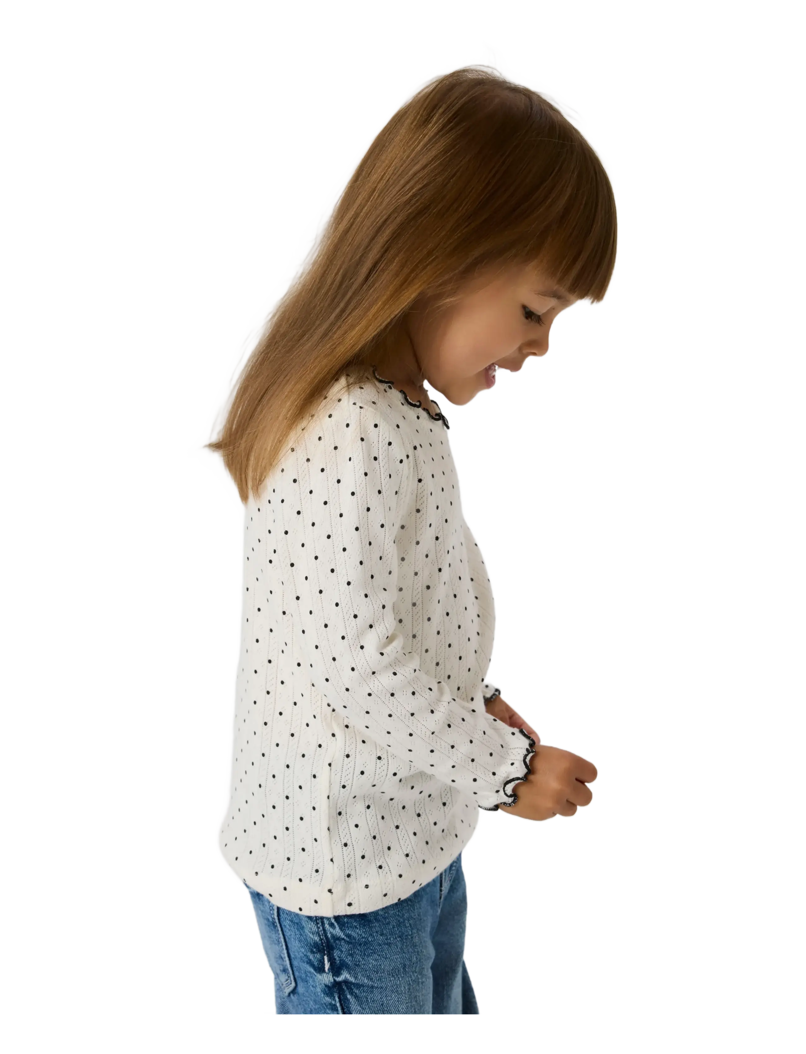 name it - NMFTANIA LS SLIM TOP - toppar & t-shirts - cloud dancer - 2
