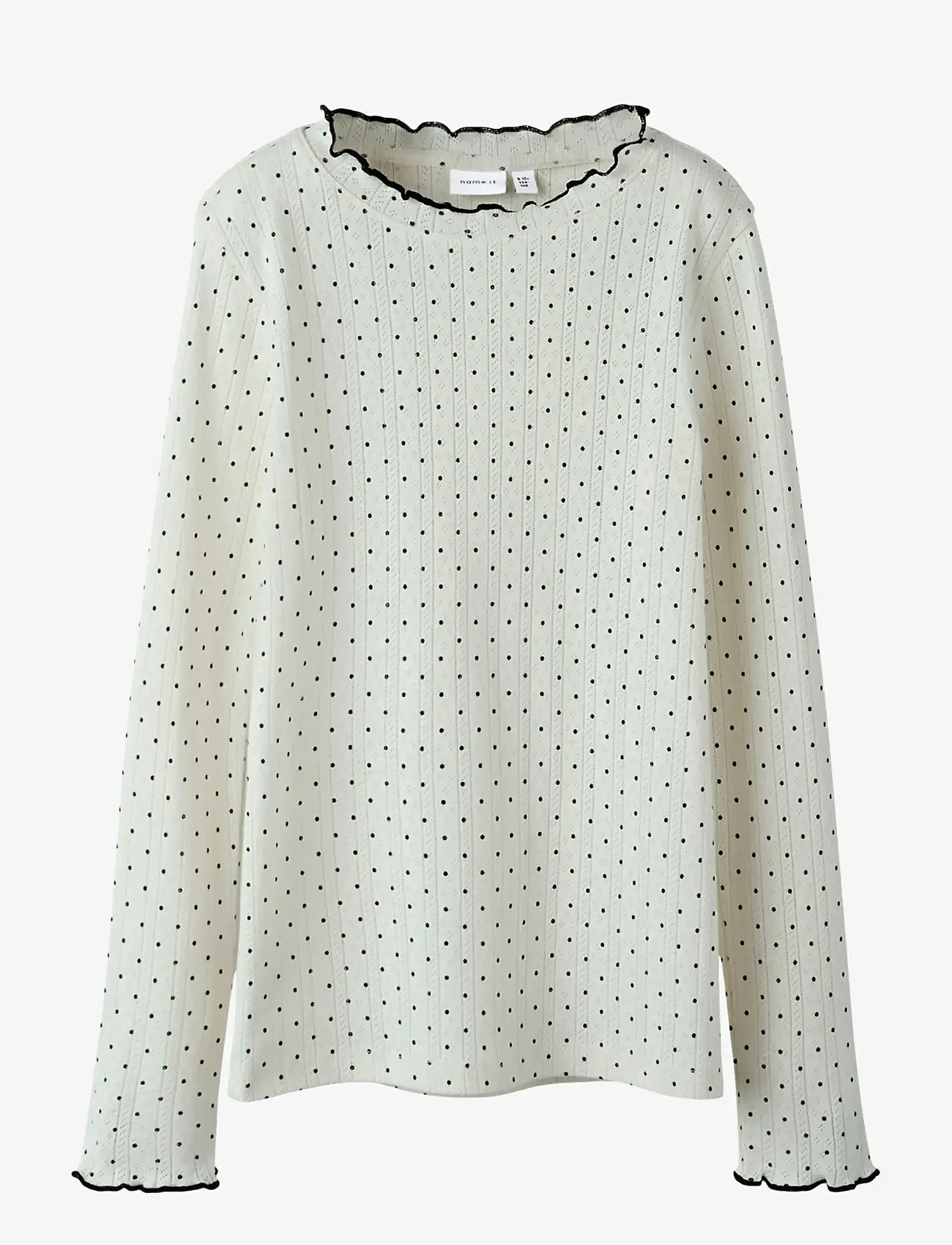 name it - NKFTANIA LS SLIM TOP - pitkähihaiset t-paidat - cloud dancer - 1