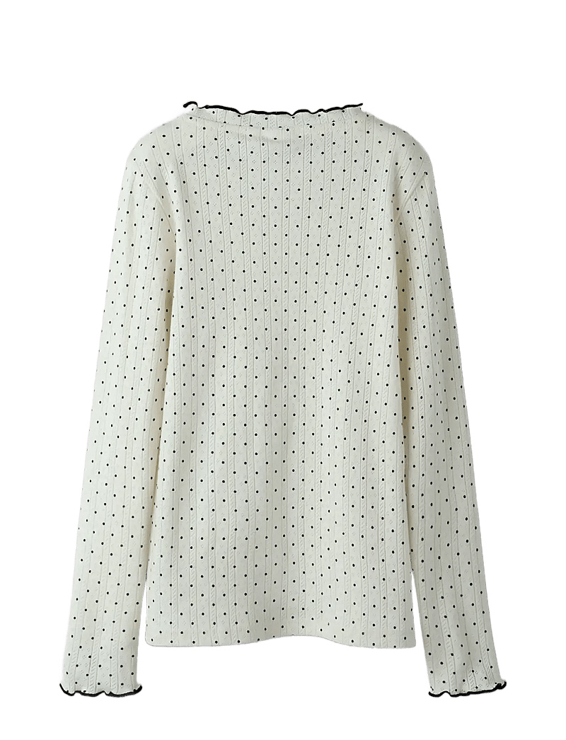 name it - NKFTANIA LS SLIM TOP - pitkähihaiset t-paidat - cloud dancer - 2