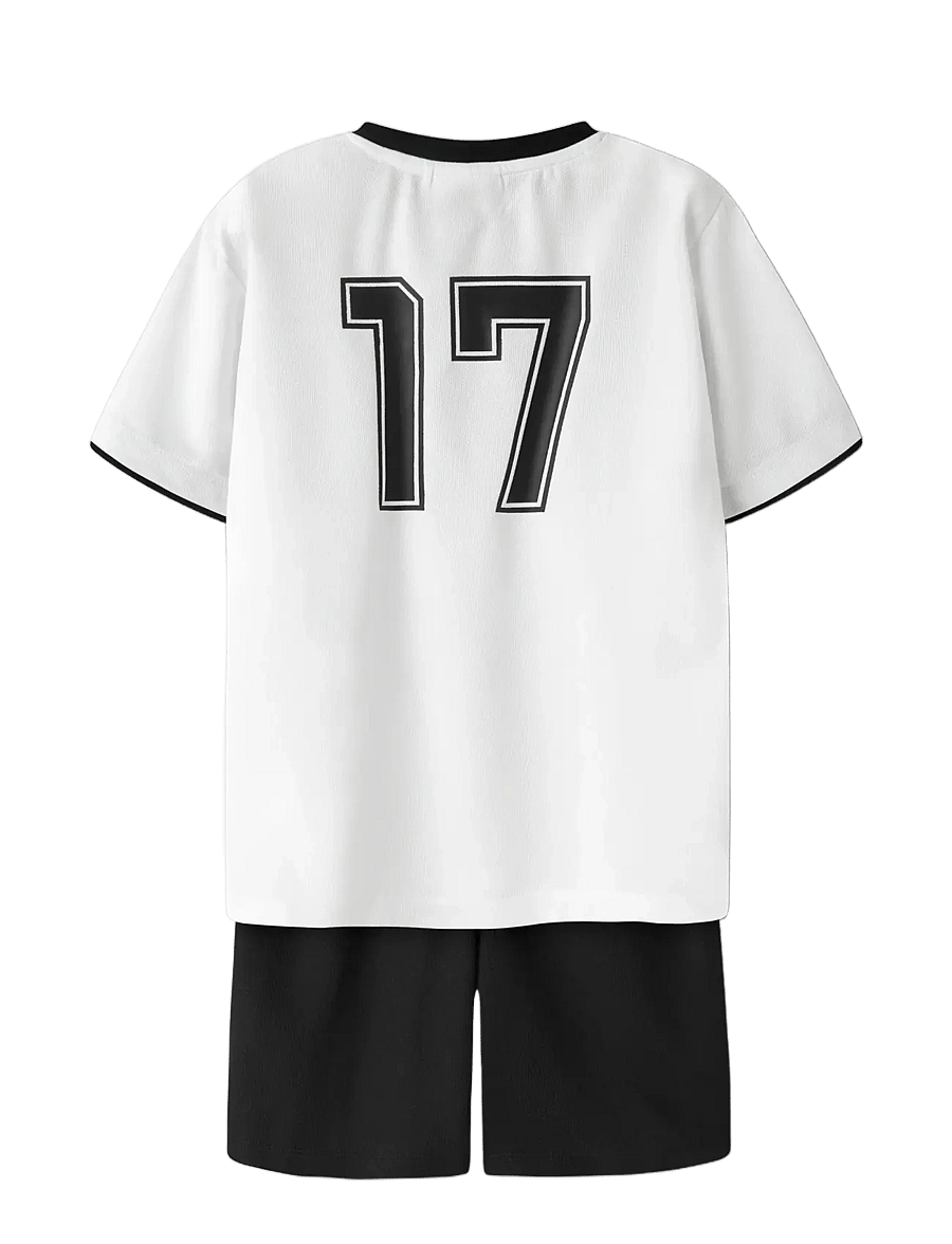 name it - NKNHITEAM SHORT SET - sporta topi - bright white - 1
