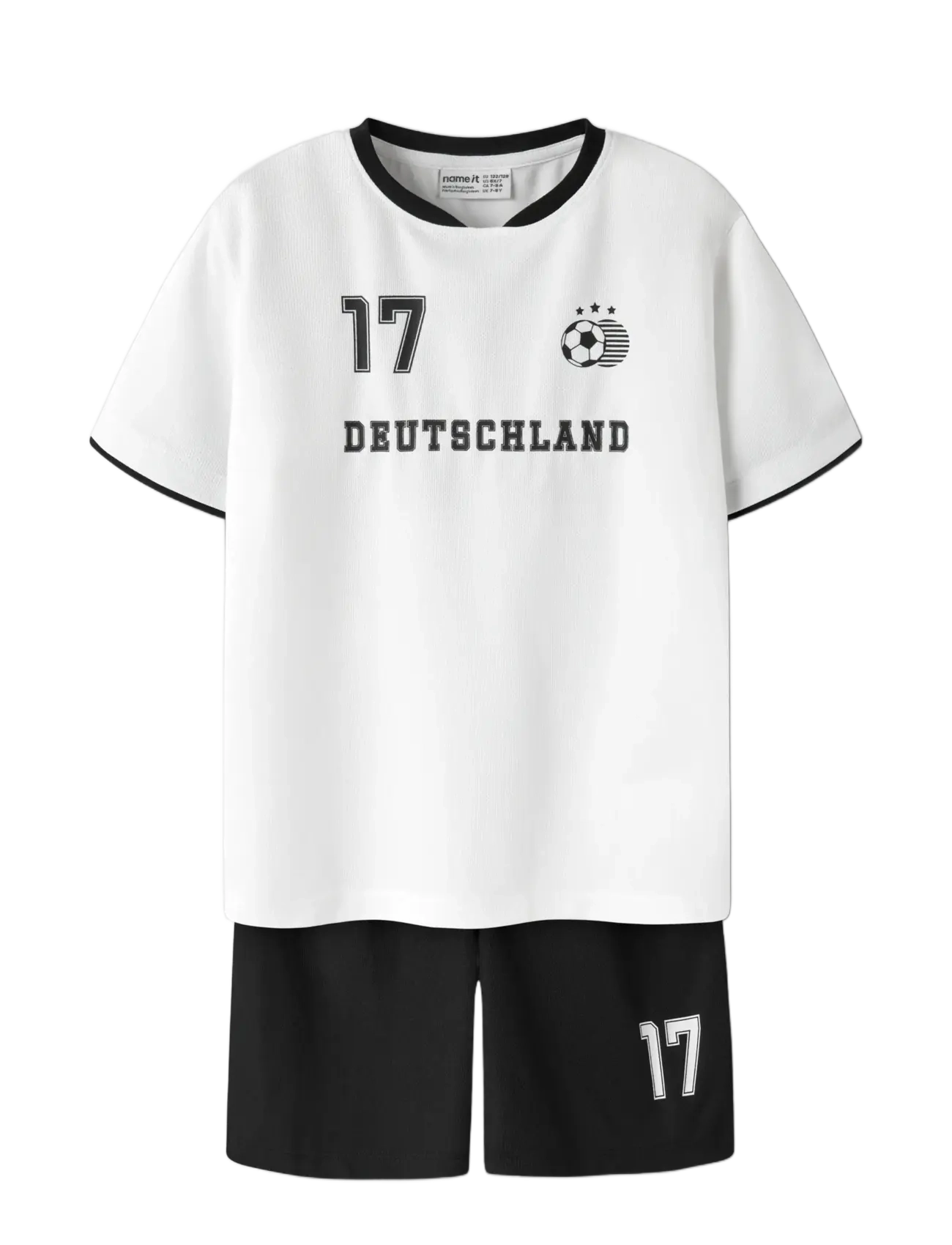 name it - NKNHITEAM SHORT SET - sporta topi - bright white - 2