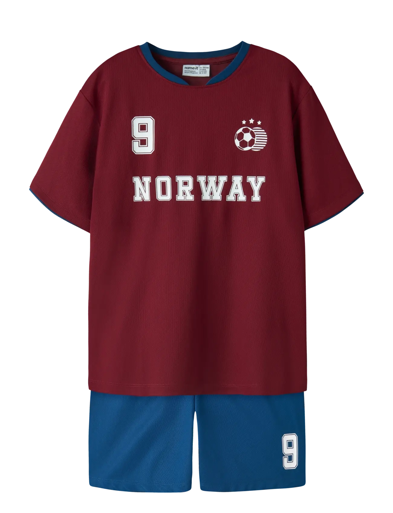 name it NKNHITEAM SHORT SET - Sets - RHUBARB / burgundy