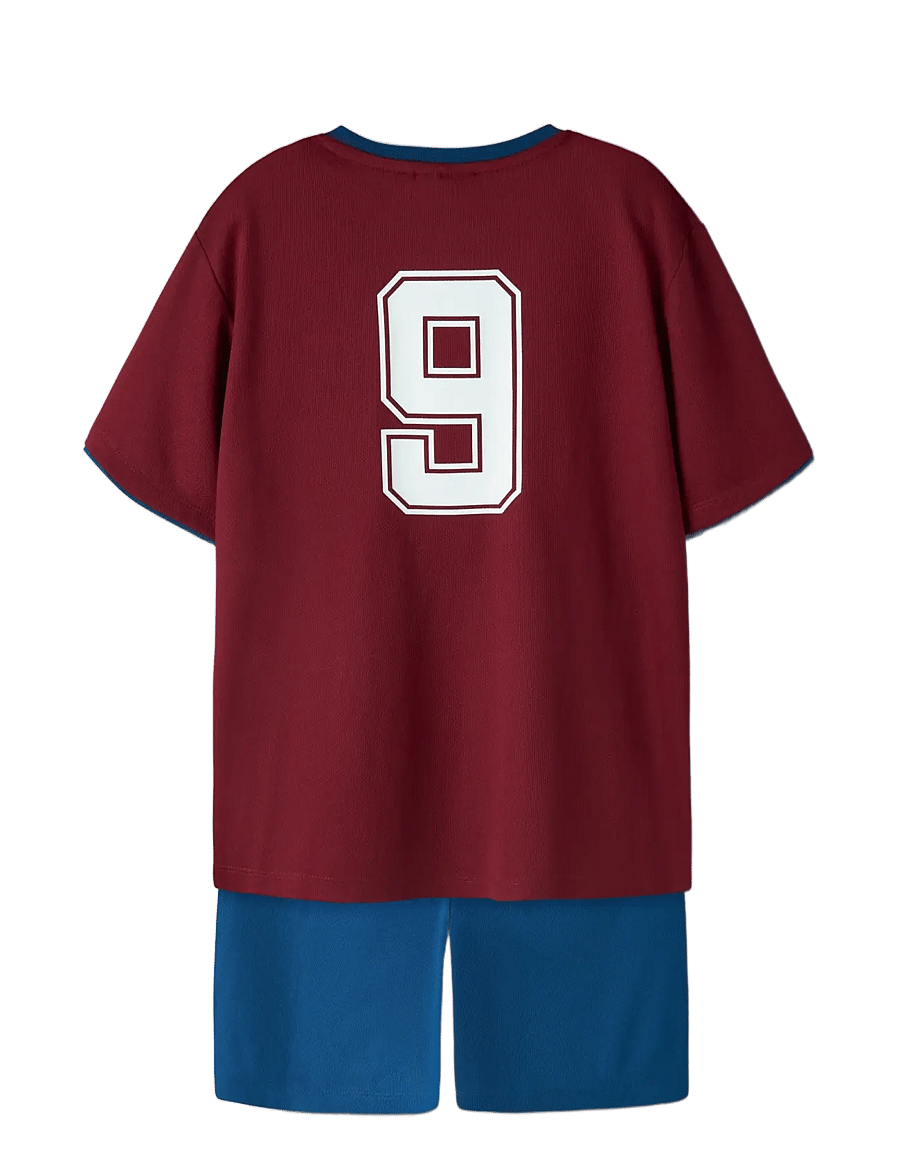 name it - NKNHITEAM SHORT SET - sporta topi - rhubarb - 1