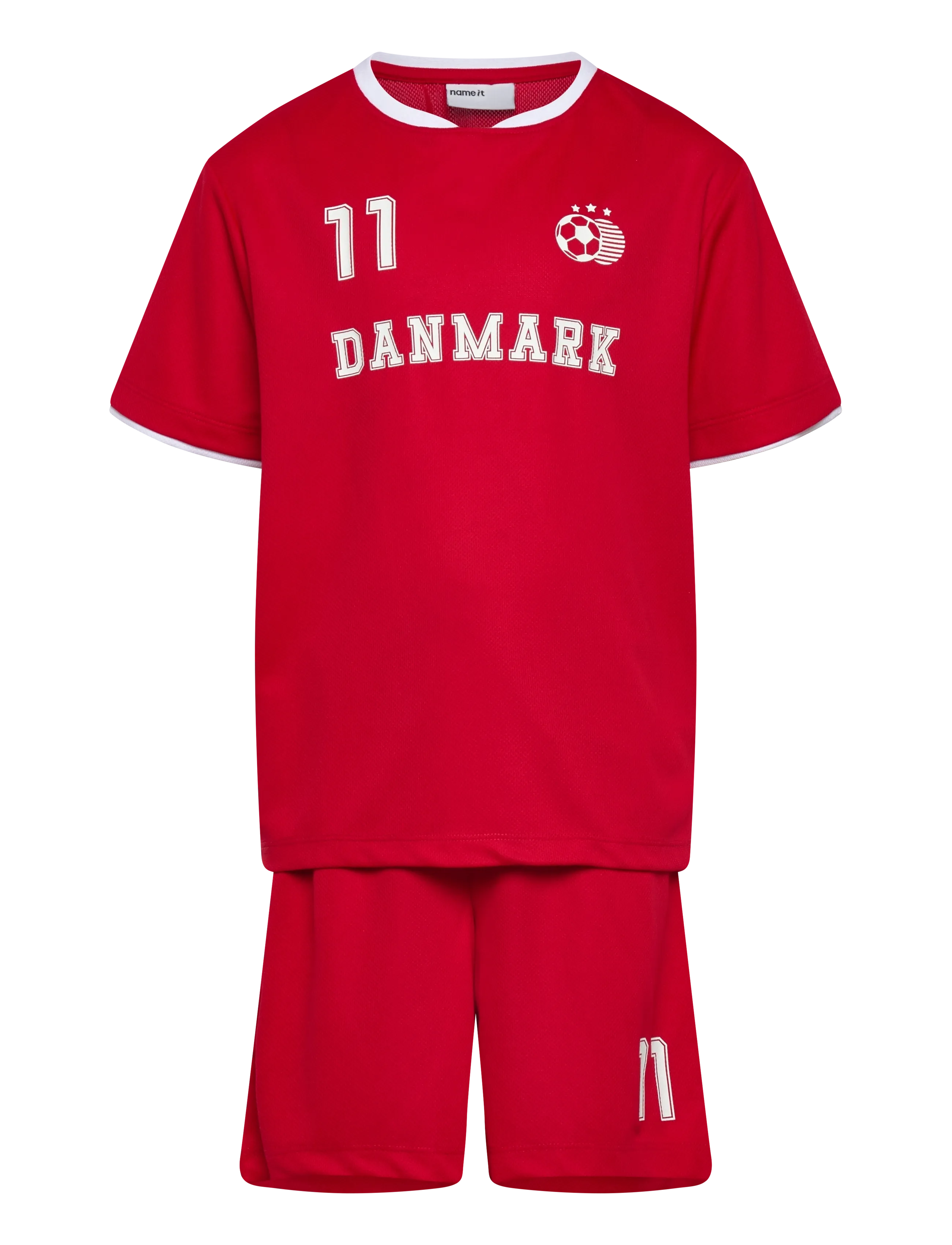 name it Nknhiteam Short Set, 158-164, Sets, Rot - Sets With Short-sleeved T-shirt, Kinder