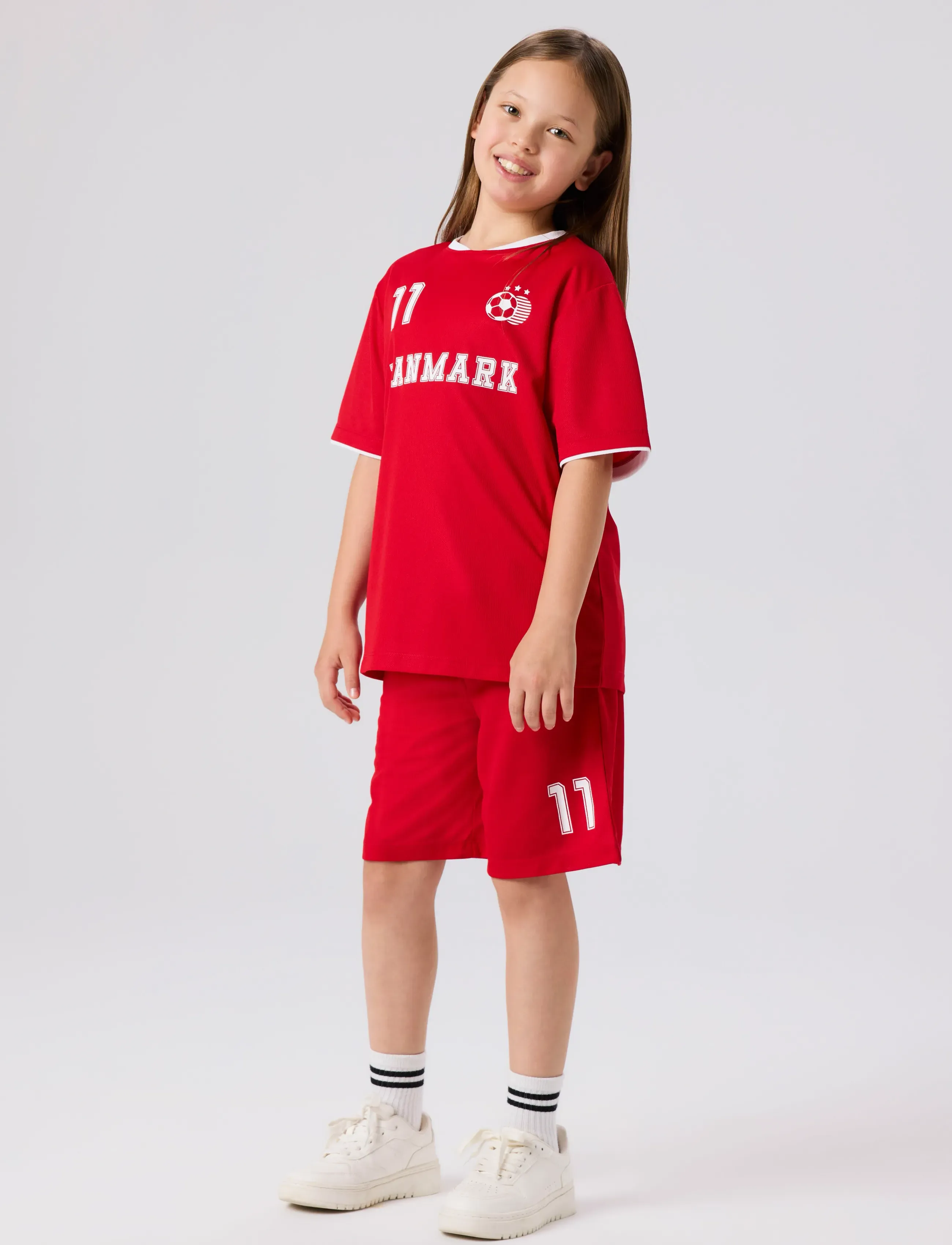name it - NKNHITEAM SHORT SET - gode sommertilbud - true red - 4