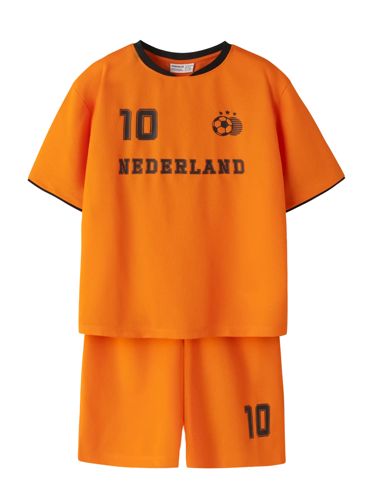 name it Nknhiteam Short Set, 116, Sets, Orange - Sets With Short-sleeved T-shirt, Kinder