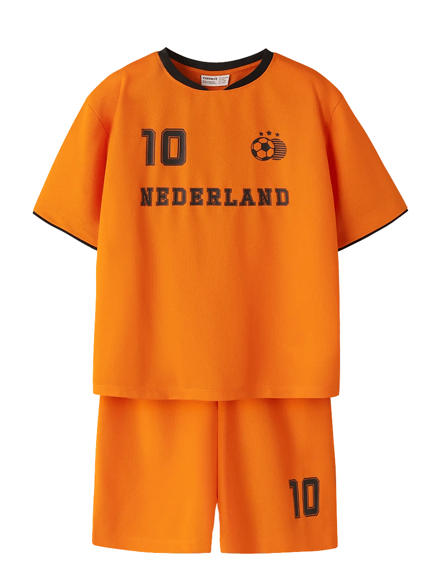 name it - NKNHITEAM SHORT SET - sportoberteile - vibrant orange - 0