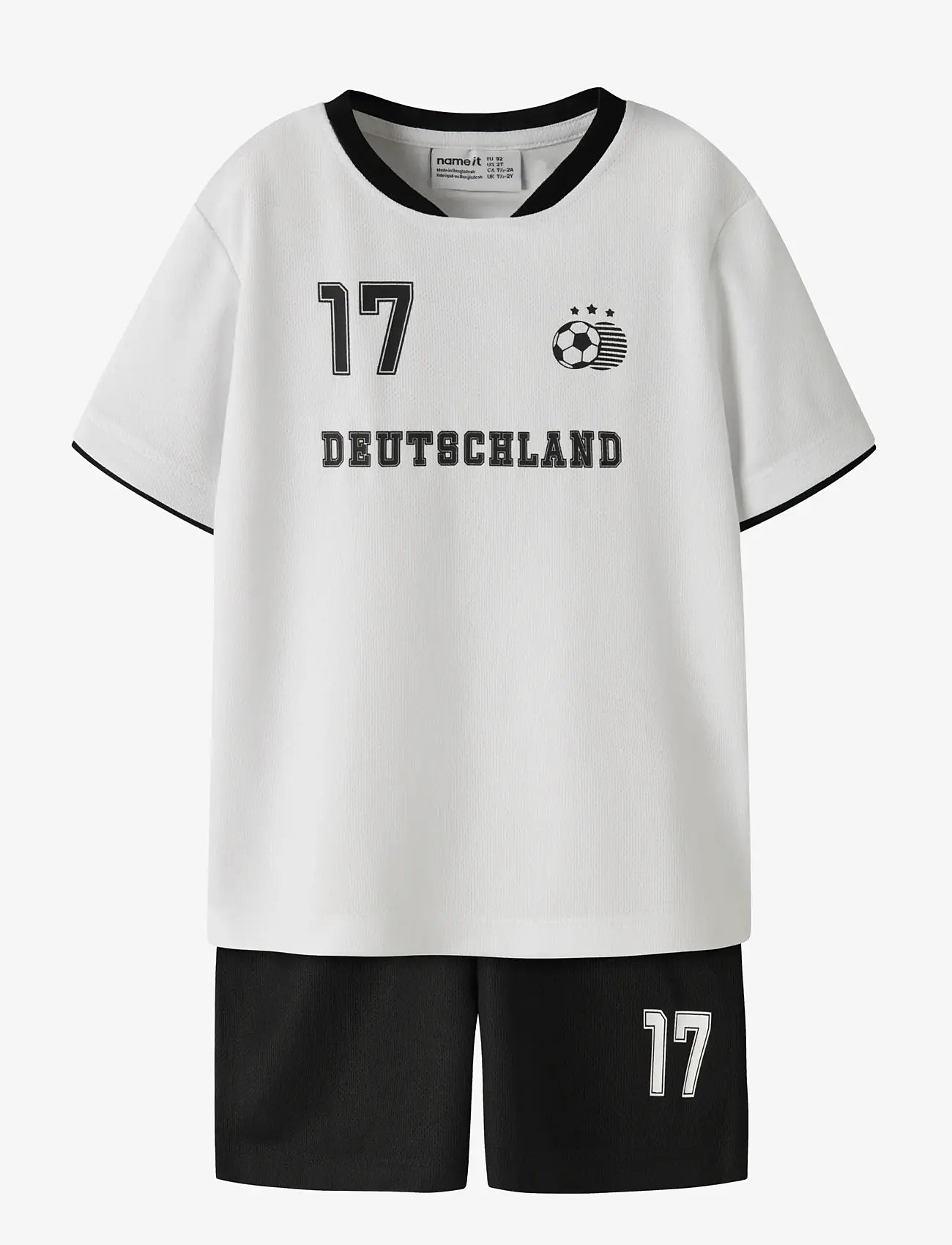 name it - NMNHITEAM SHORT SET - sportstoppe - bright white - 0