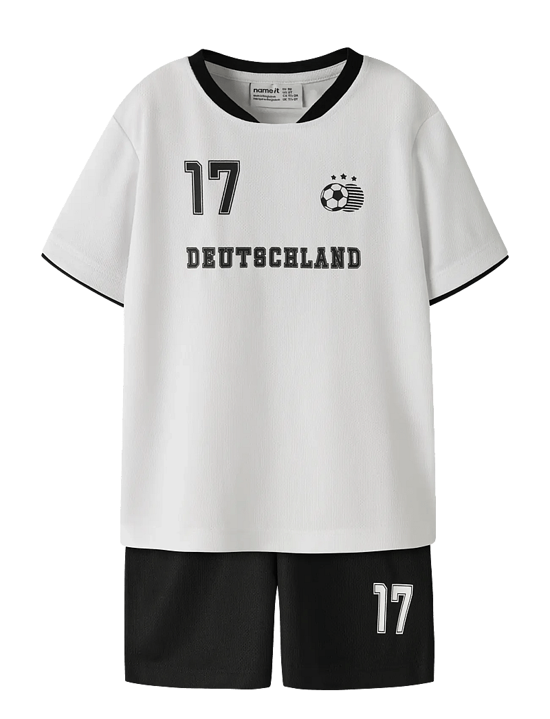 name it - NMNHITEAM SHORT SET - sportstoppe - bright white - 0