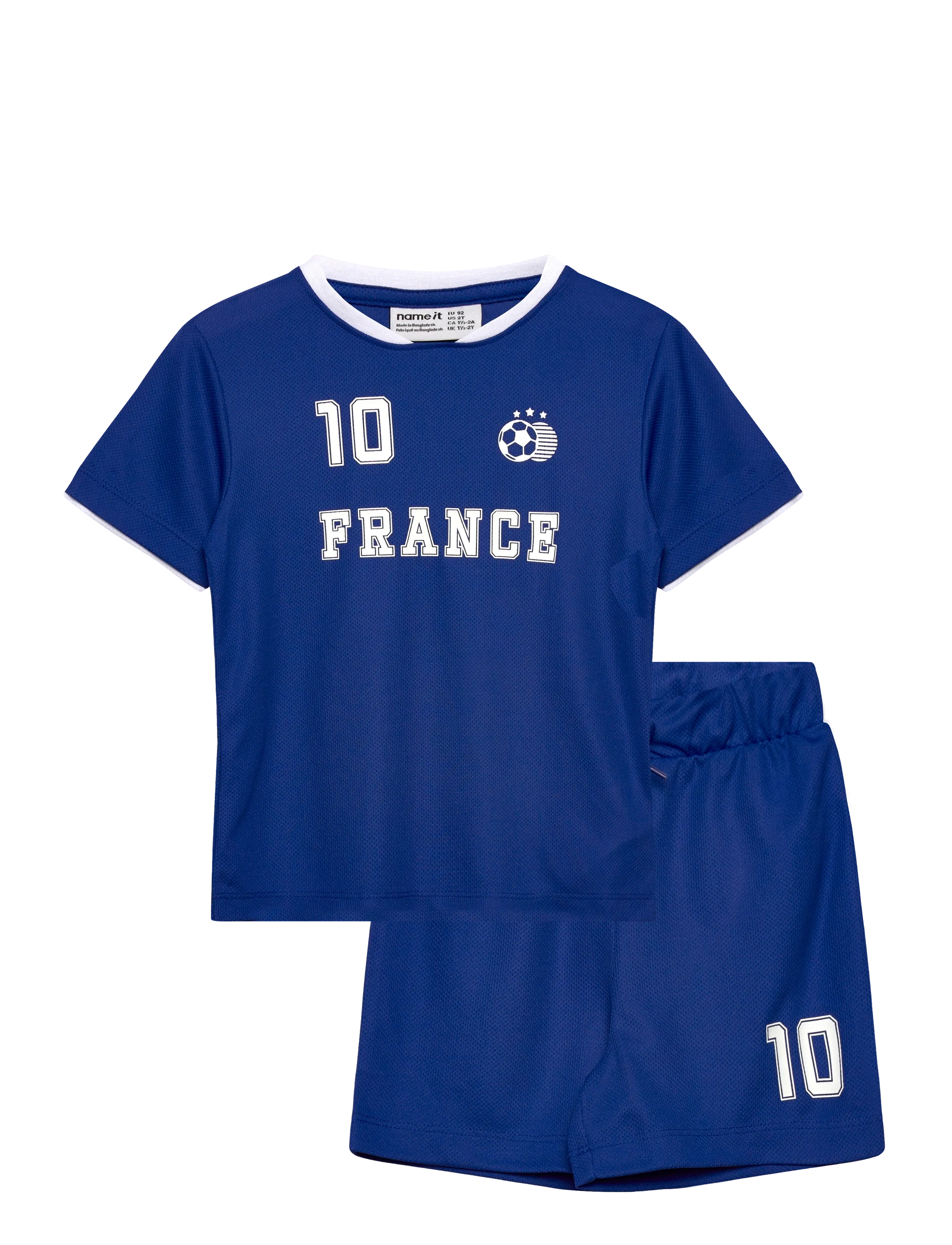 name it Nmnhiteam Short Set, 92, Sets, Blau - Sets With Short-sleeved T-shirt, Kinder