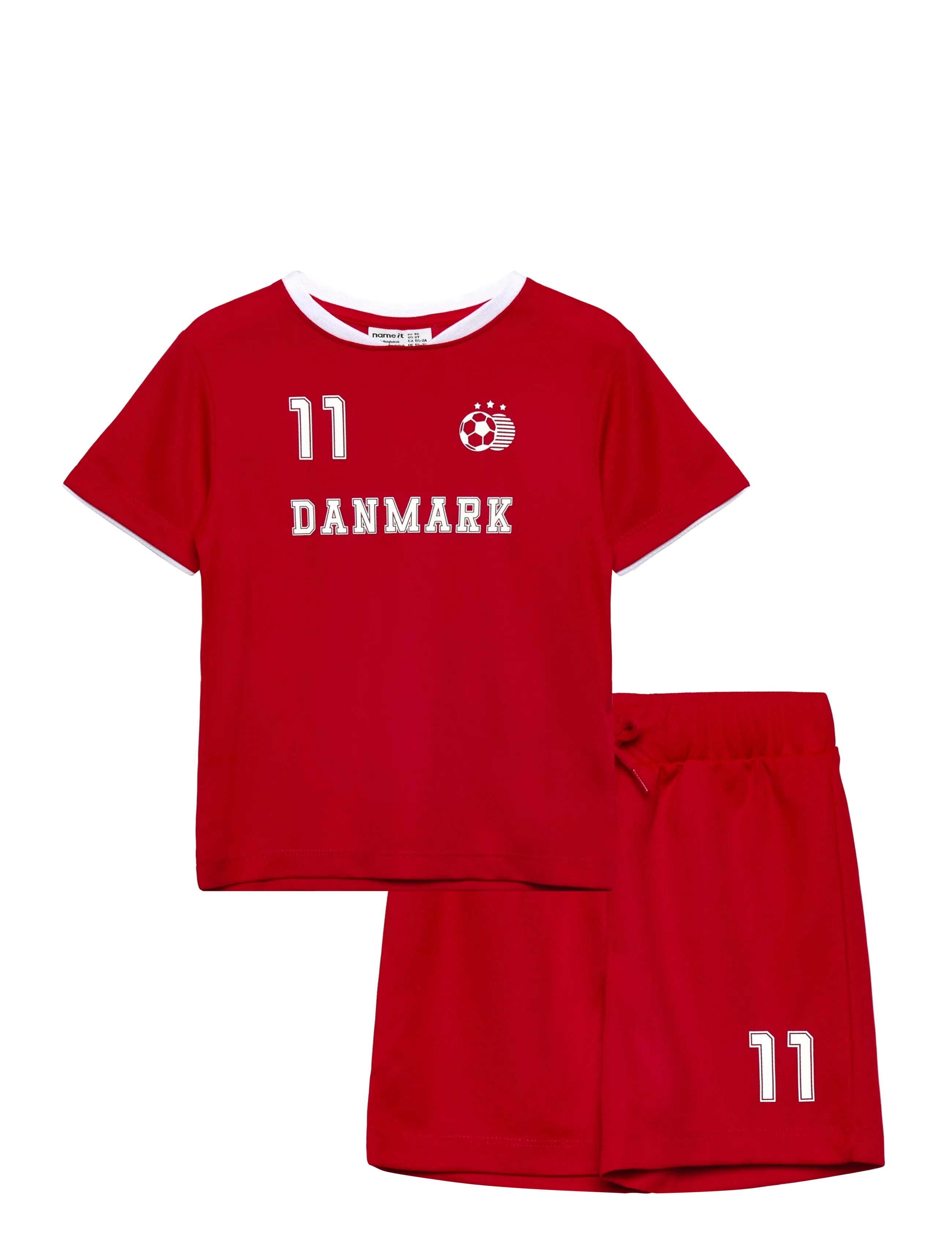 name it Nmnhiteam Short Set, 92, Sets, Rot - Sets With Short-sleeved T-shirt, Kinder