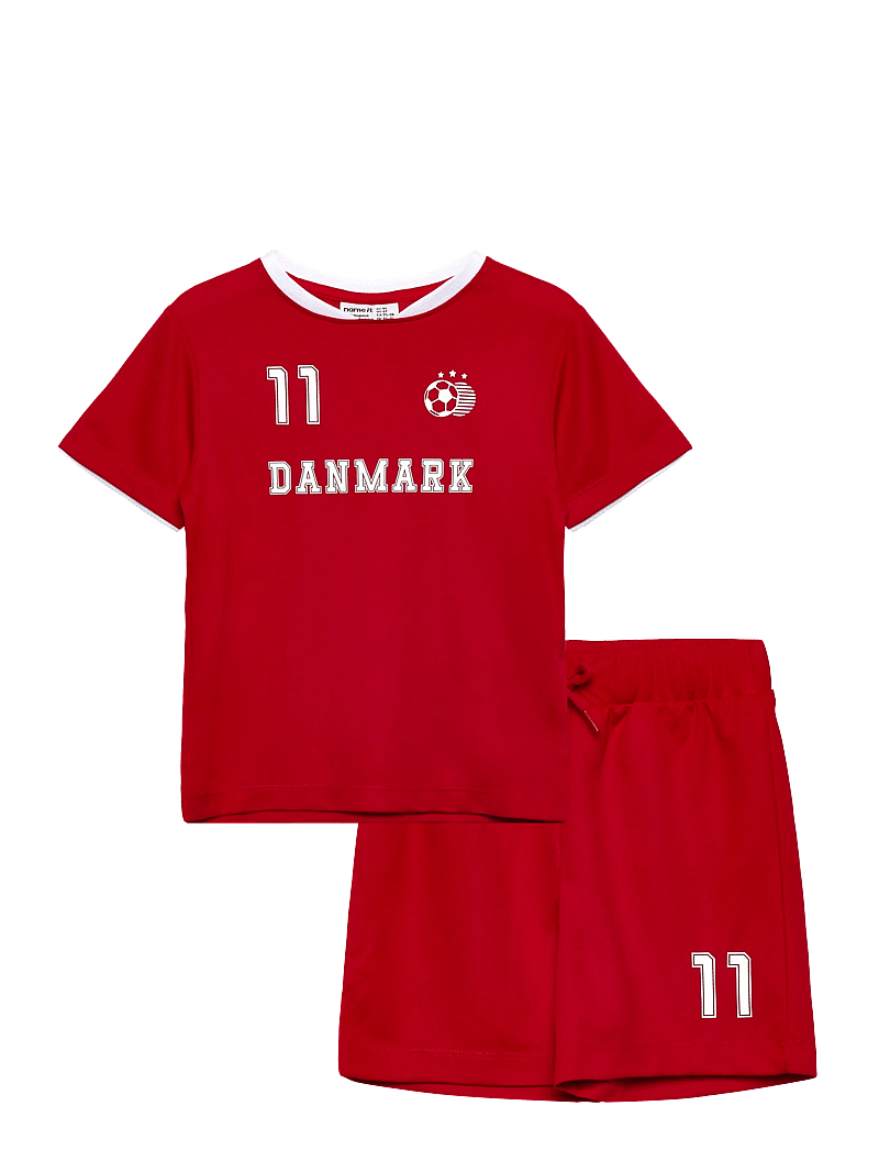 name it - NMNHITEAM SHORT SET - sportstoppe - true red - 0