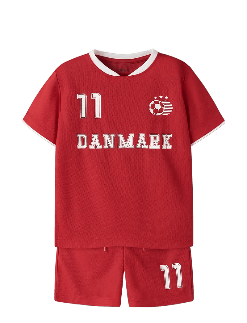 name it - NMNHITEAM SHORT SET - sportstoppe - true red - 3
