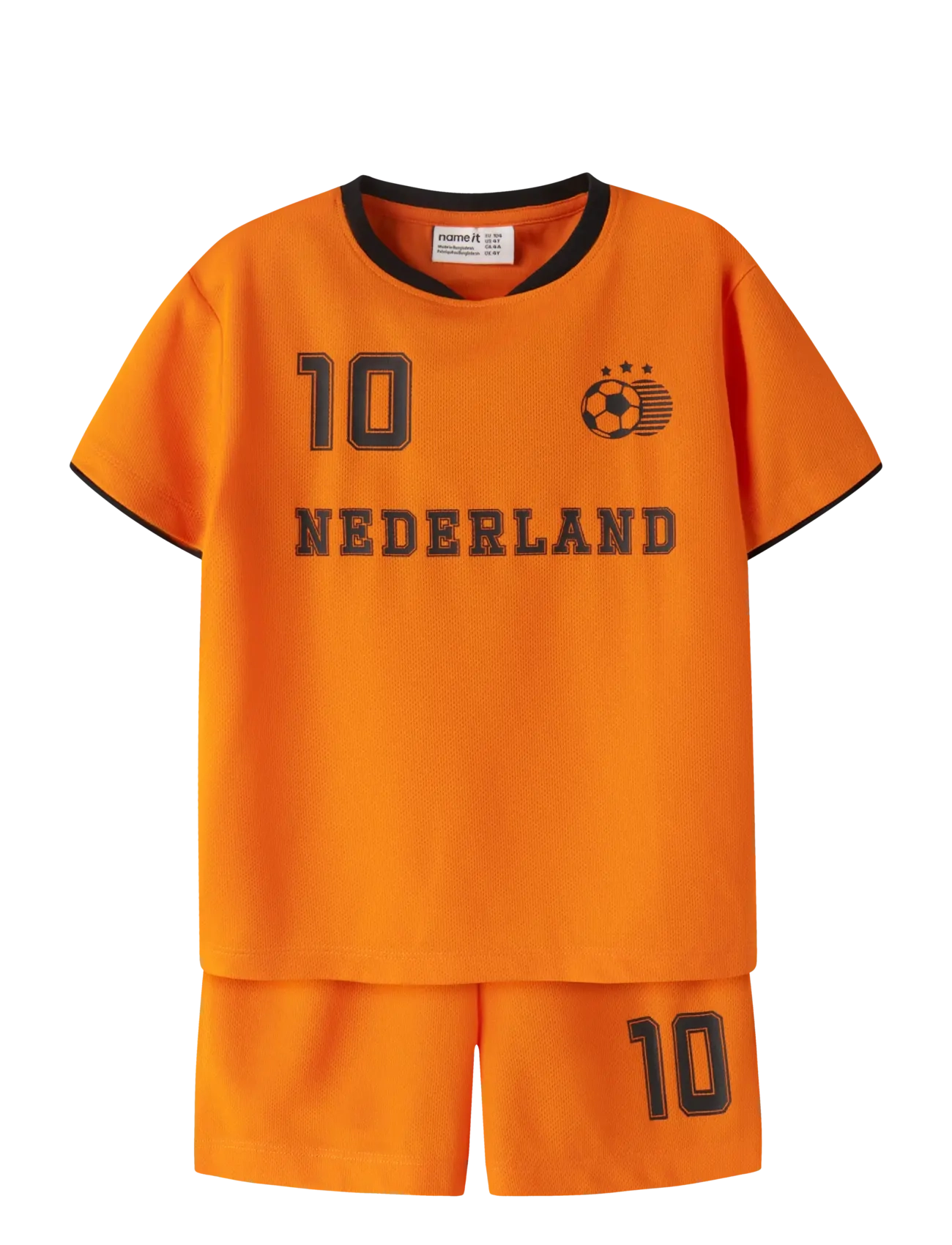 name it Nmnhiteam Short Set, 98, Sets, Orange - Sets With Short-sleeved T-shirt, Kinder