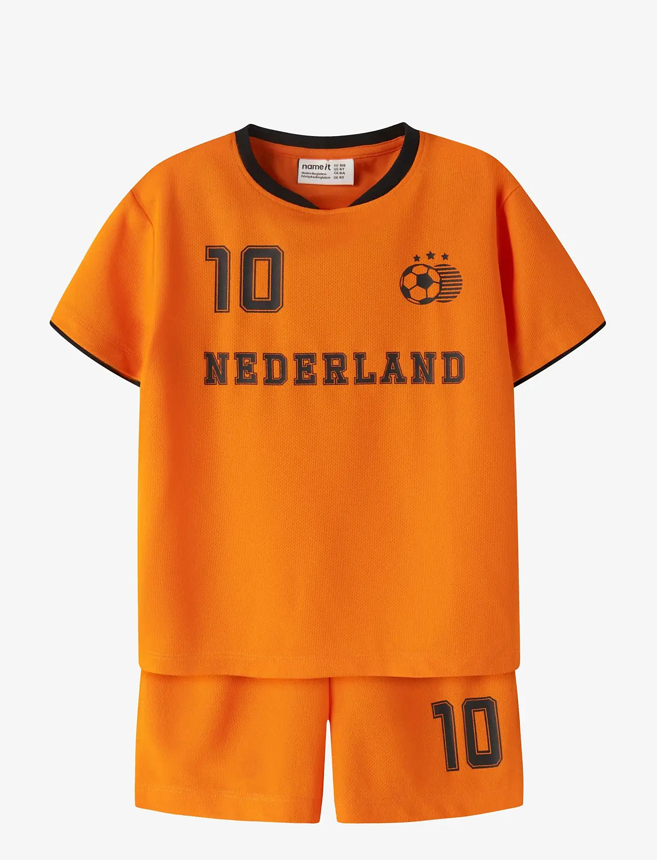 name it - NMNHITEAM SHORT SET - sportstoppe - vibrant orange - 0