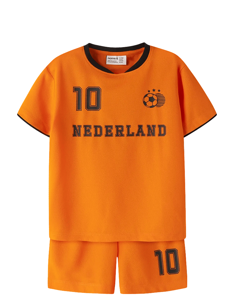 name it - NMNHITEAM SHORT SET - sportstoppe - vibrant orange - 0