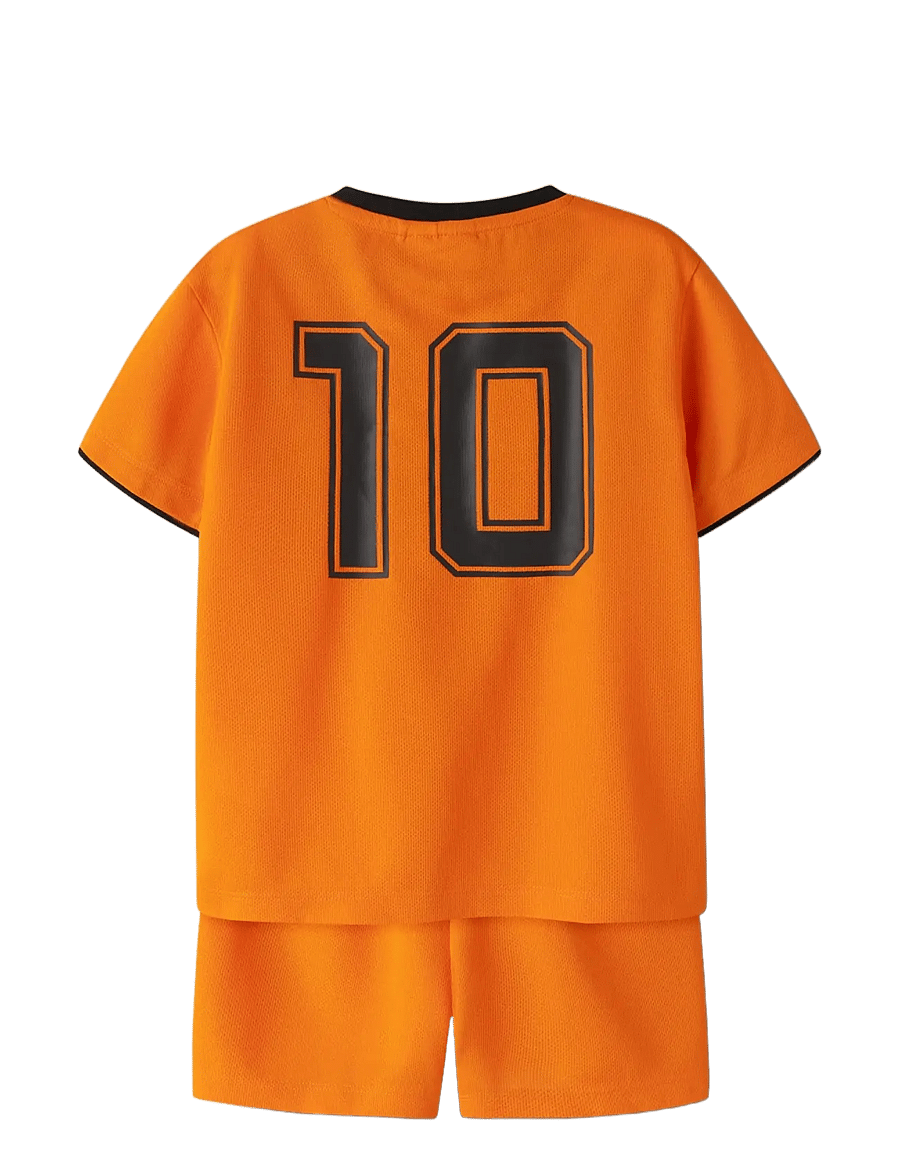 name it - NMNHITEAM SHORT SET - sporta topi - vibrant orange - 1