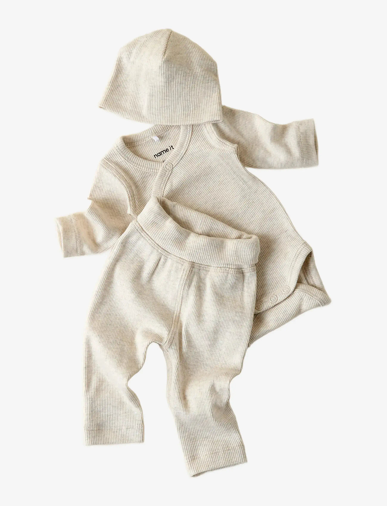 name it - NBNWILKAB PANT - babybukser - peyote melange - 2