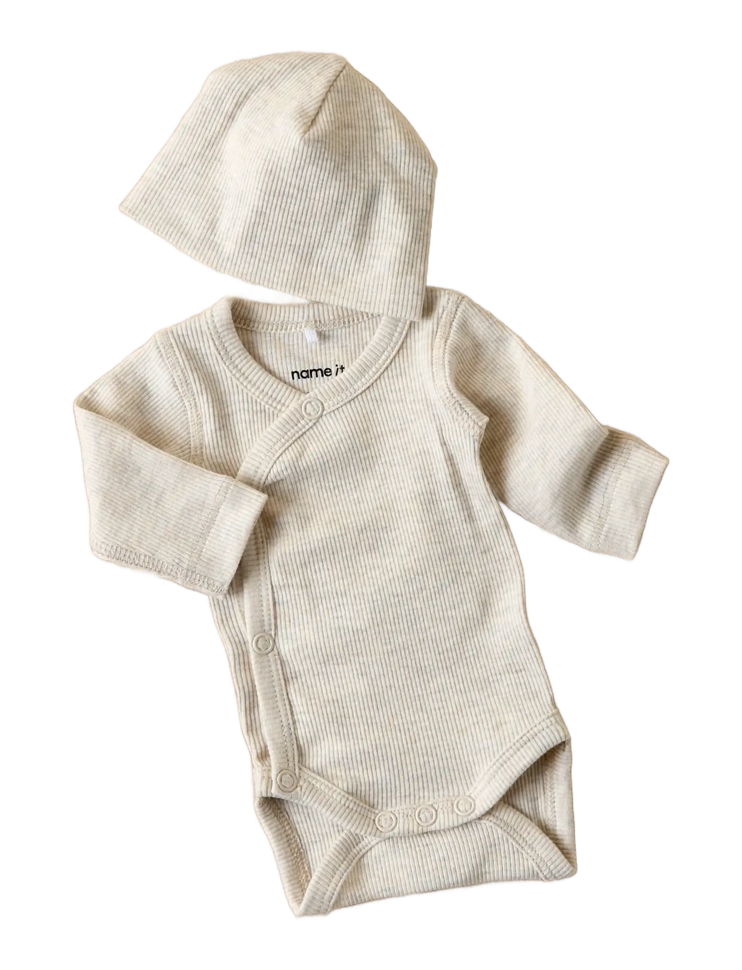 name it - NBNWILKAB LS WRAP BODY - langärmelig - peyote melange - 2