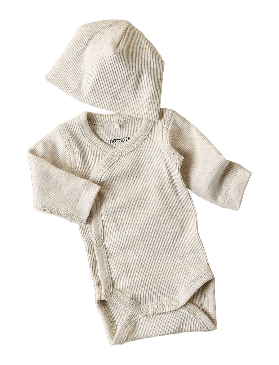 name it - NBNWILKAB LS WRAP BODY - langärmelig - peyote melange - 2