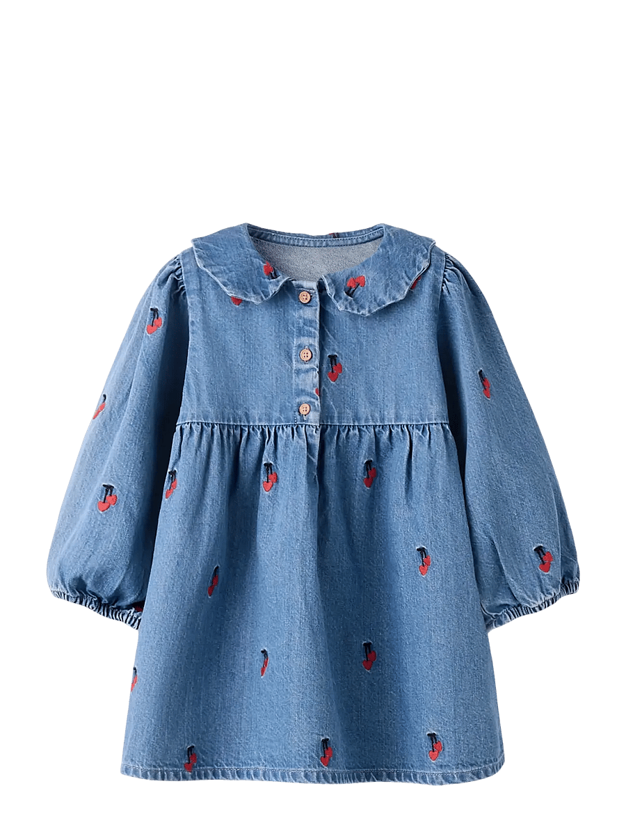 name it - NMFTINIA LS DRESS - långärmade vardagsklänningar - medium blue denim - 1