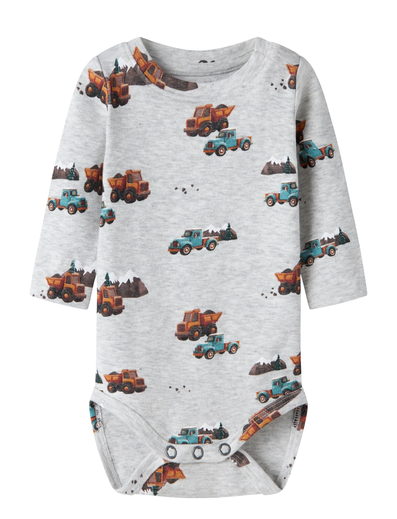 name it NBMOZIAS LS SLIM BODY BF - Long-sleeved bodies - LIGHT GREY MELANGE / grey