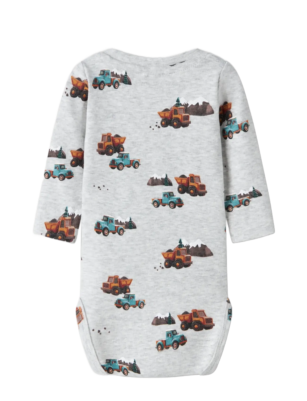name it - NBMOZIAS LS SLIM BODY BF - long-sleeved bodies - light grey melange - 1