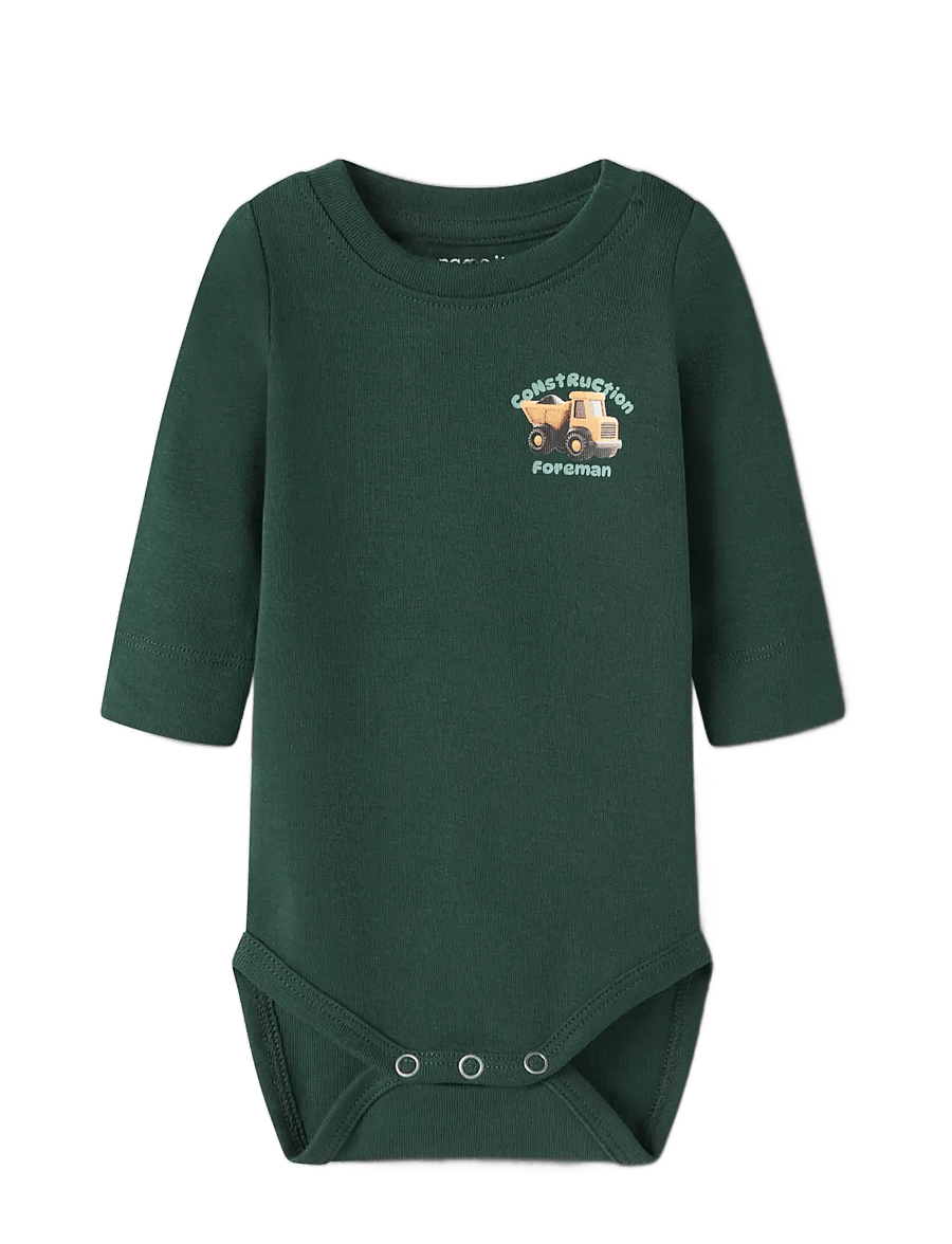 name it - NBMOZIAS LS SLIM BODY BF - långärmade bodies - pine grove - 2